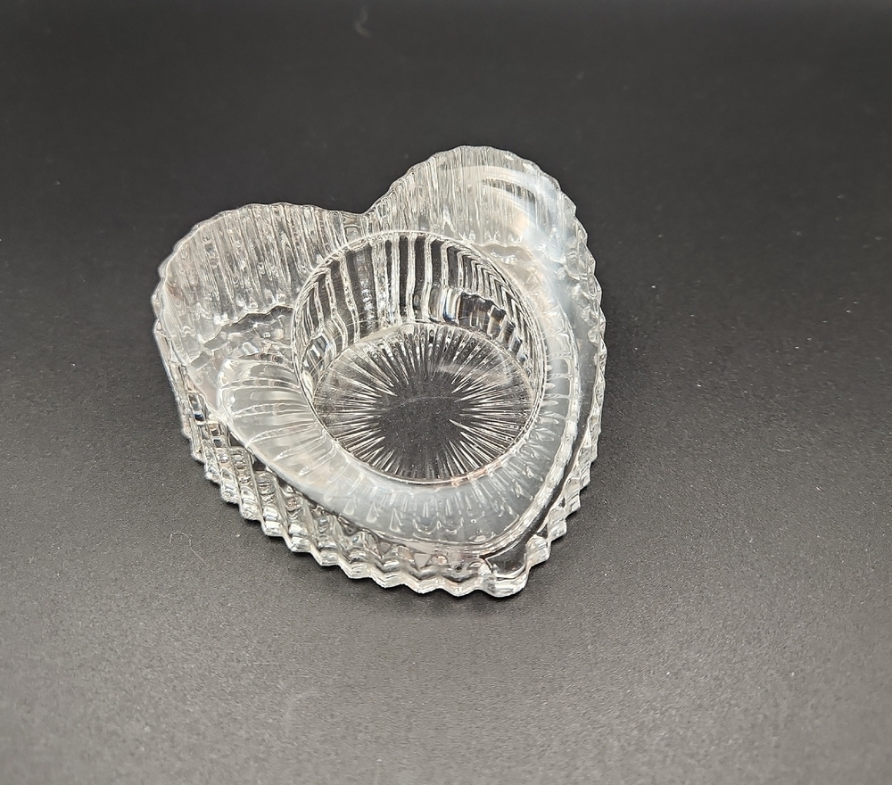 Partylite Crystal Heart Tea Light Holder Vintage